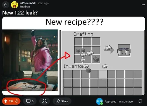 Minecraft New Recipe Leak