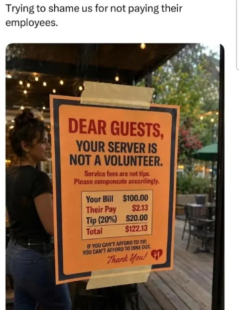 Restaurant Shames Non-Tippers