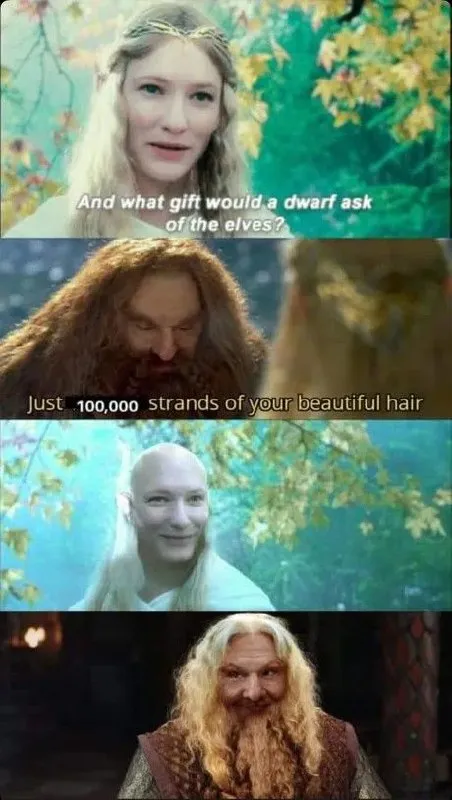 Gimli Asks for Galadriel's Hair