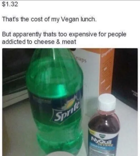 Vegan Lunch Costs Too Much