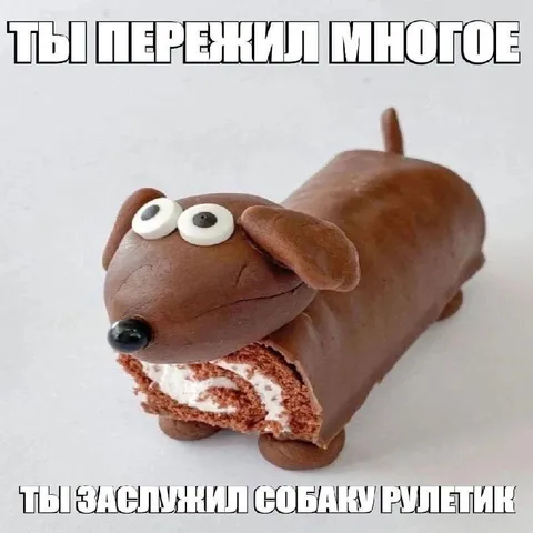 Ты заслужил собаку-рулетик