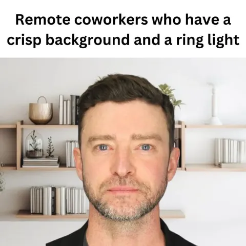 Remote Coworker With Ring Light