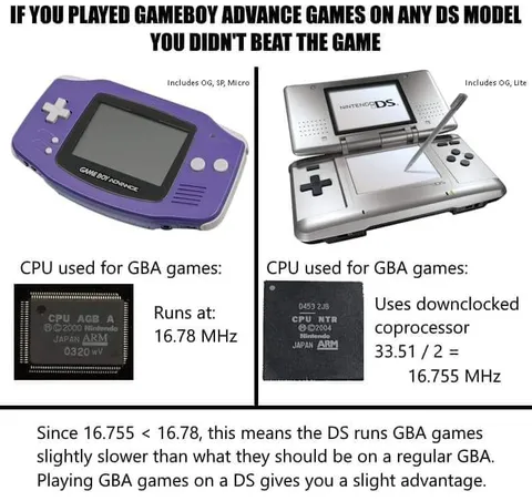 DS Players Never Beat GBA Games