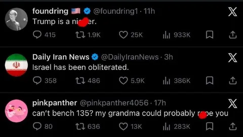 Censored Fake X Posts
