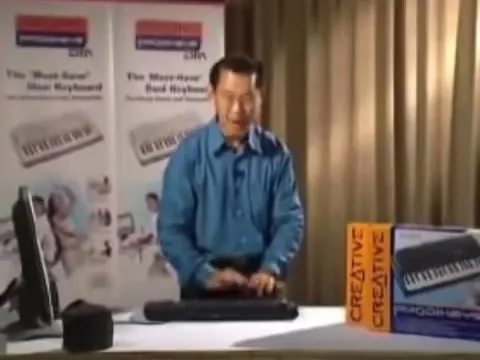 Man Plays Keyboard Intensely
