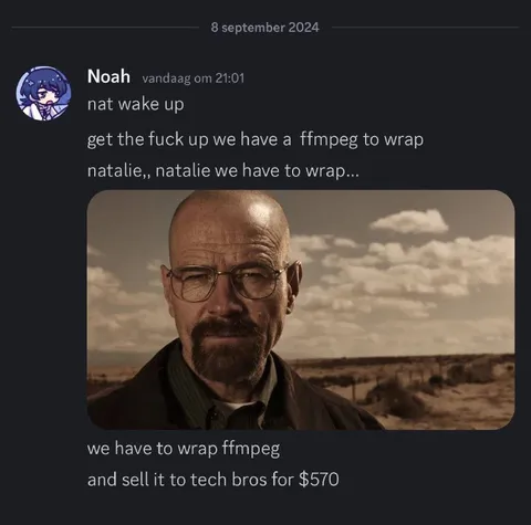 Walter White Has to Wrap FFmpeg