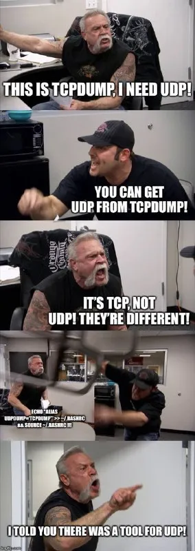 TCPdump и UDP — это разные вещи