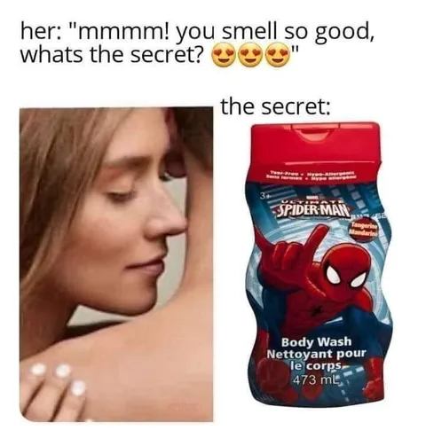 Spider-Man Body Wash Secret