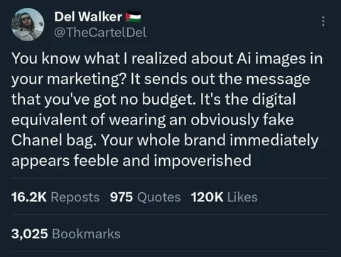 AI Images Make Brands Look Cheap