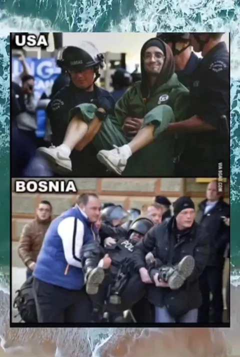 USA vs Bosnia Police Carrying