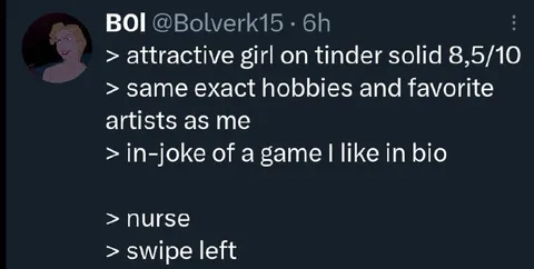 Tinder Girl Swipe Left
