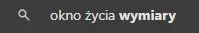 Okno życia — wymiary