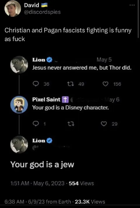 Jesus and Thor Twitter Argument