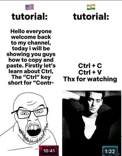Copy Paste Tutorial Comparison