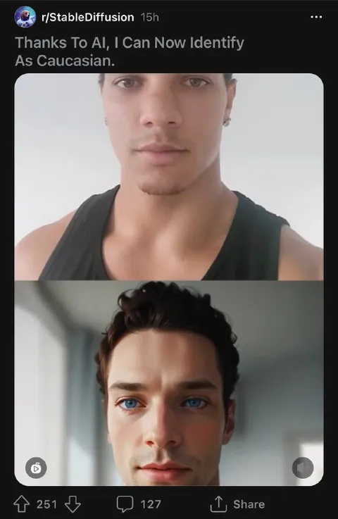 AI Identifies as Caucasian
