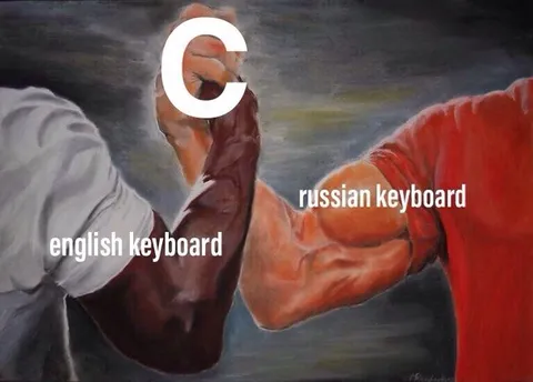 English and Russian Keyboard C