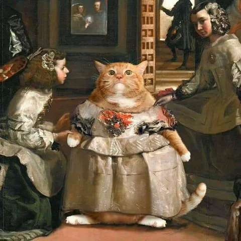 Кот в старинном платье