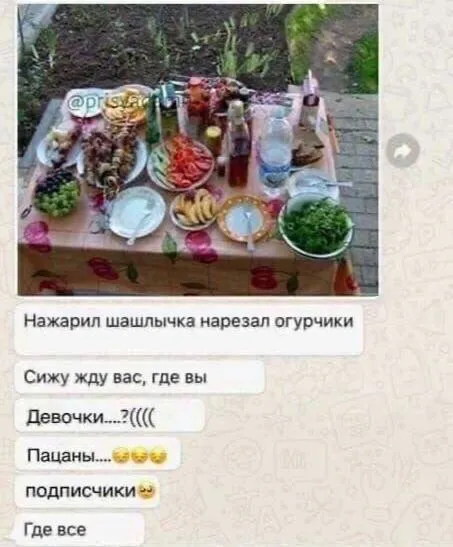 Нажарил шашлычка, а гости не пришли