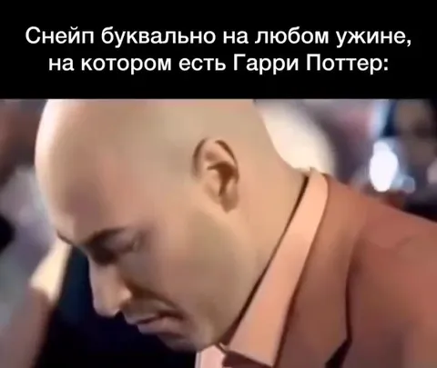 Снейп на ужине с Гарри Поттером