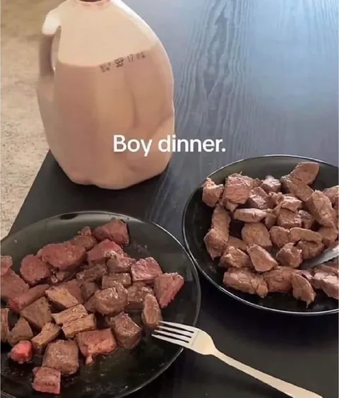 Boy dinner