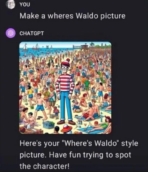 ChatGPT Makes a Where's Waldo Picture