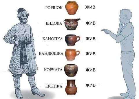 Живые старинные горшки