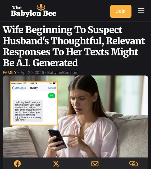 Wife Suspects AI-Generated Texts