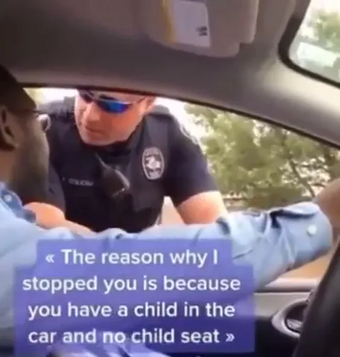 No Child Seat Traffic Stop