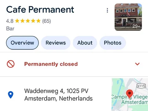 Permanently Closed Café