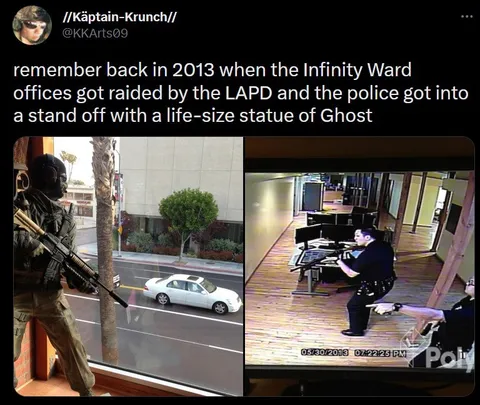 Ghost Statue LAPD Standoff