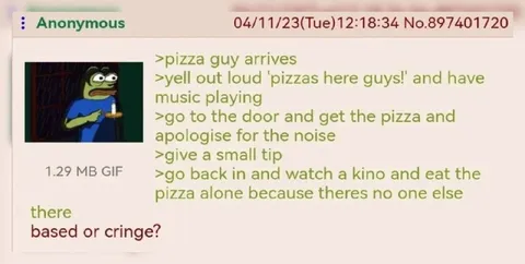 Pizza Guy Social Anxiety