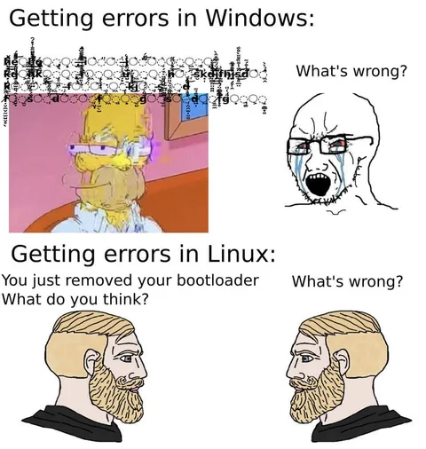 Windows Errors vs Linux Errors