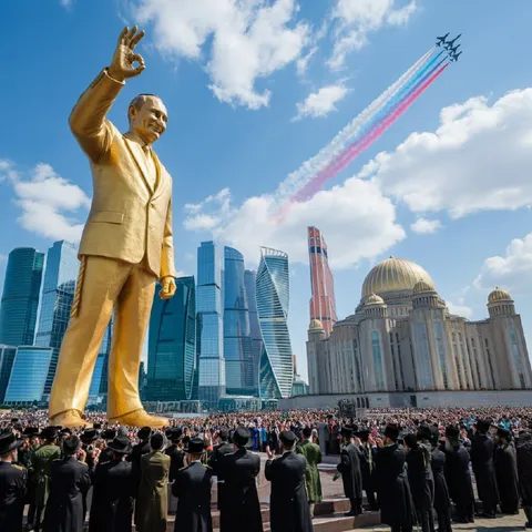 Золотой лидер над толпой