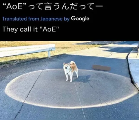 犬のAoEサークル