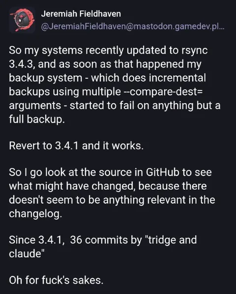 The Backup Update Mystery