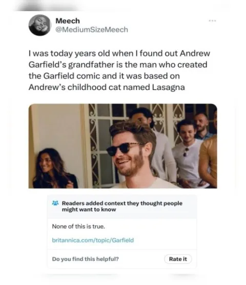 Andrew Garfield Garfield Fact Check