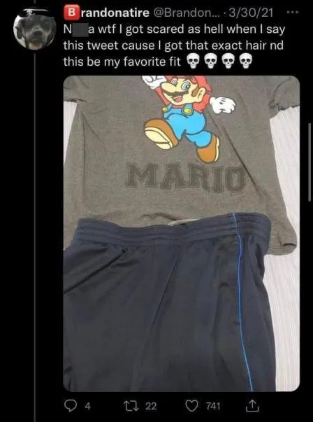 Mario outfit and exact hair