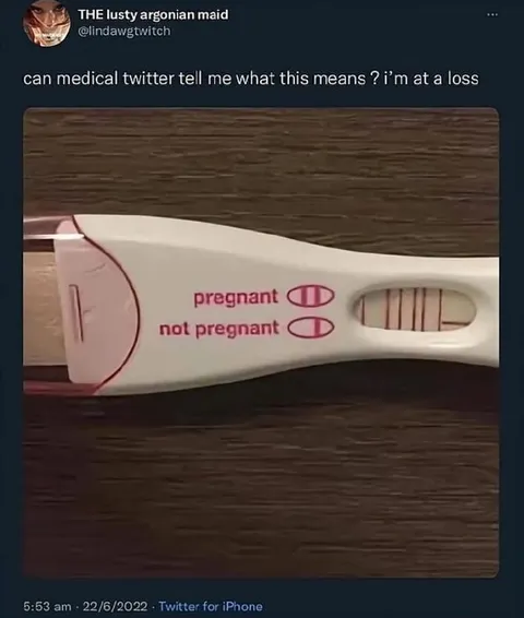 Medical Twitter Pregnancy Test Confusion