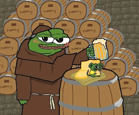 Pepe Enjoys a Beer