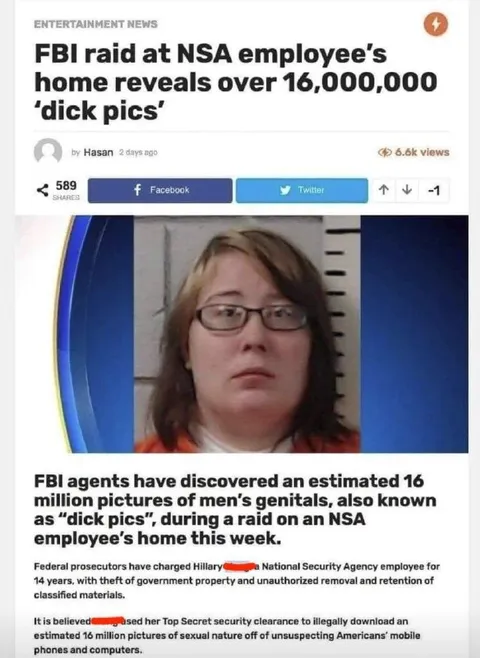 FBI Raid Finds 16 Million Dick Pics