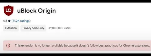 uBlock Origin Removed from Chrome