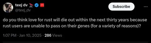 Rust Users Cannot Pass on Their Genes