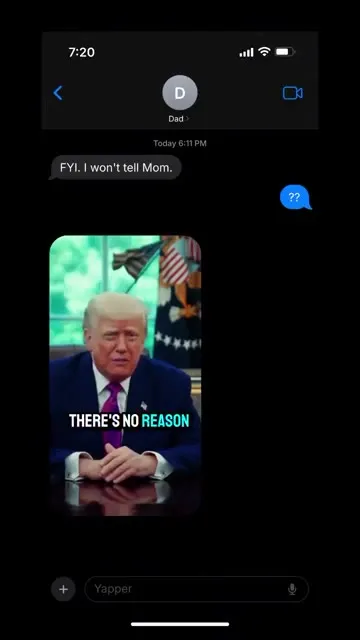 Dad’s Trump Confession Response