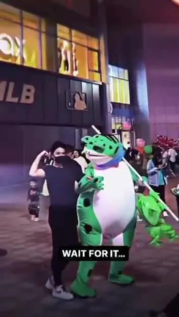Frog Mascot Gets Muscular