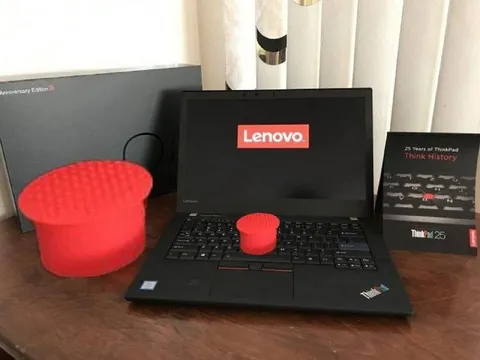 Lenovo ThinkPad with Red Fez