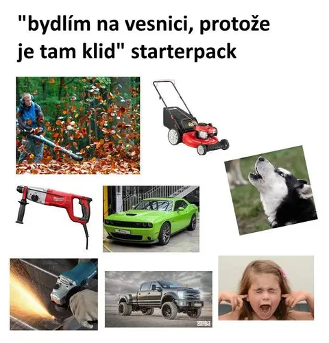 Bydlím na vesnici starterpack