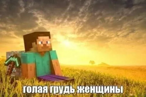 Голая грудь женщины в Minecraft