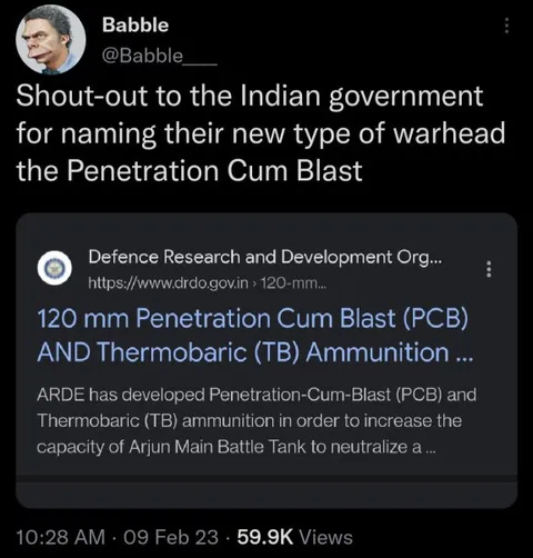Penetration Cum Blast Warhead
