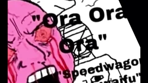 JoJo Characters Screaming Muda and Ora