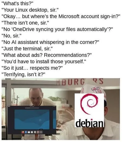 Terrifying Linux Desktop
